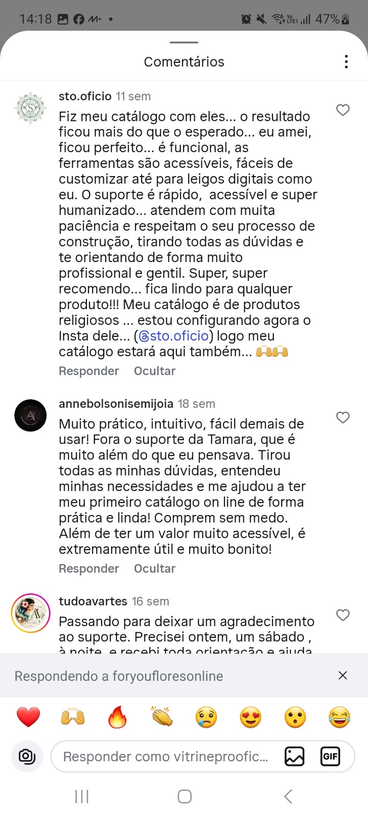Depoimento — annebolsonisemijoia