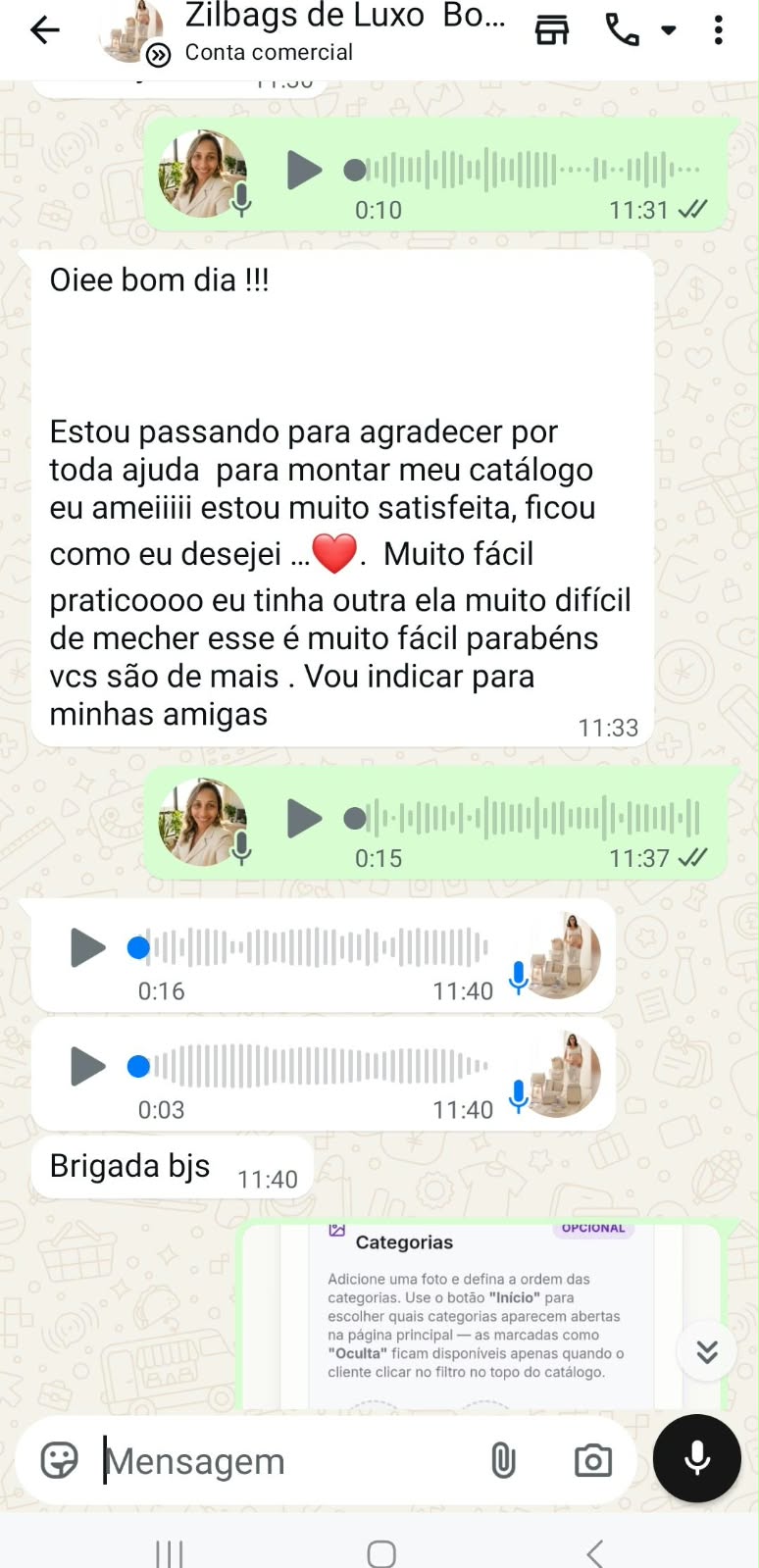 Depoimento — fácil de usar
