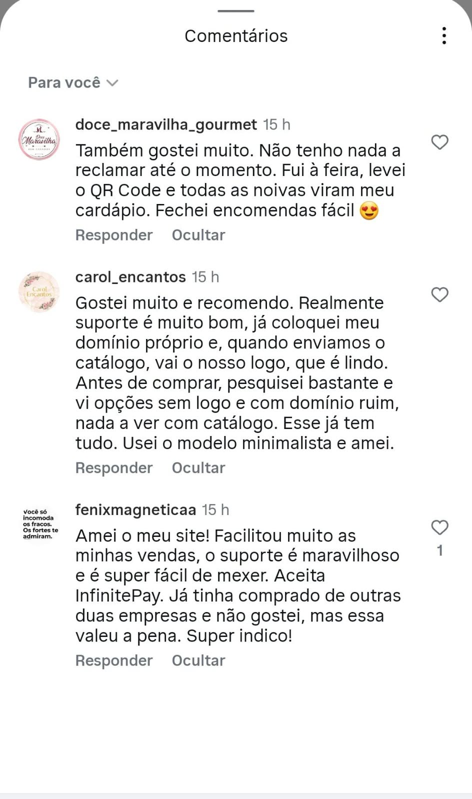 Depoimento — QR Code na feira